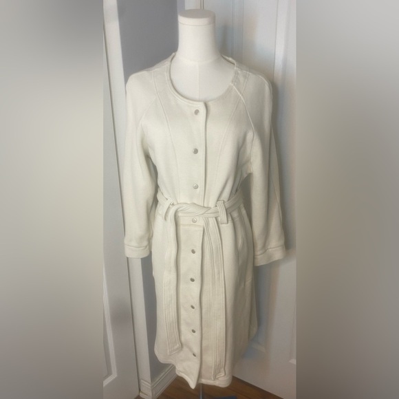 Cream Button-Up Sweater Coat Dress - Picture 2 of 3